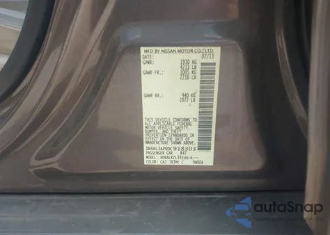 2013 Nissan Altima 2.5 S z USA, uszkodzony, nr VIN 1N4AL3AP0DC918303